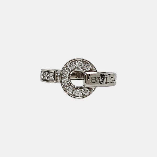 BVLGARI BVLGARI 18k White Gold Silver Ring EU 50