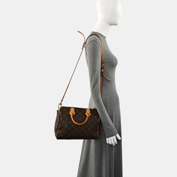 SPEEDY 25 Monogram Coated Canvas Brown