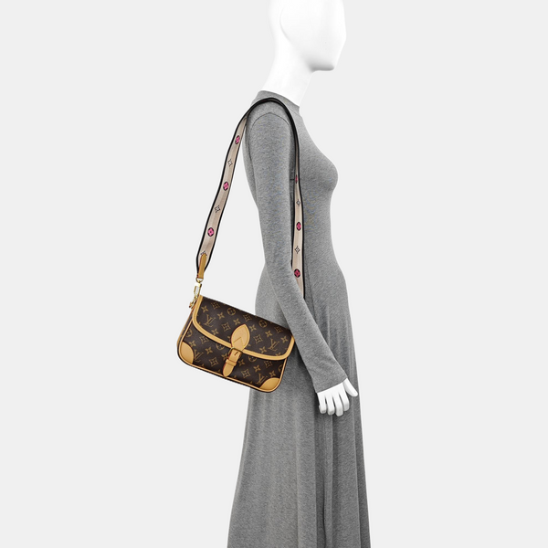 DIANE Monogram Coated Canvas Brown