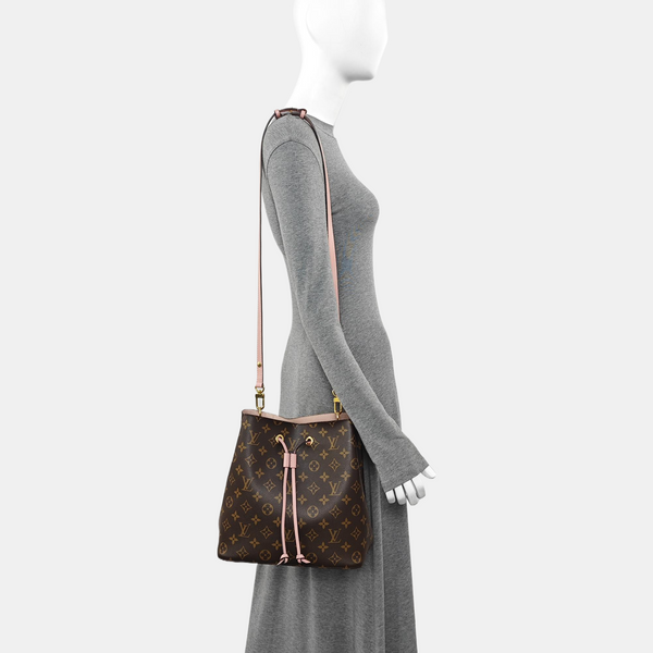 NÉONOÉ MM Monogram Coated Canvas Brown