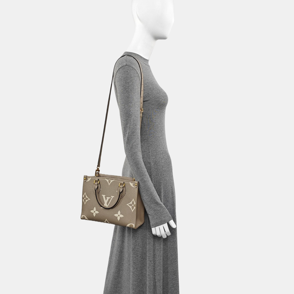 ONTHEGO PM Monogram Calfskin Gray