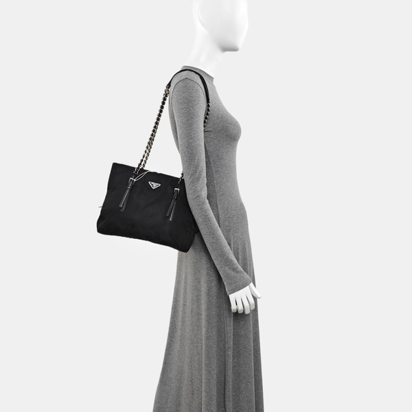 Nylon Shoulder Bag Black