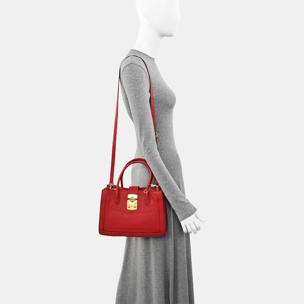 Calfskin Crossbody Bag Red