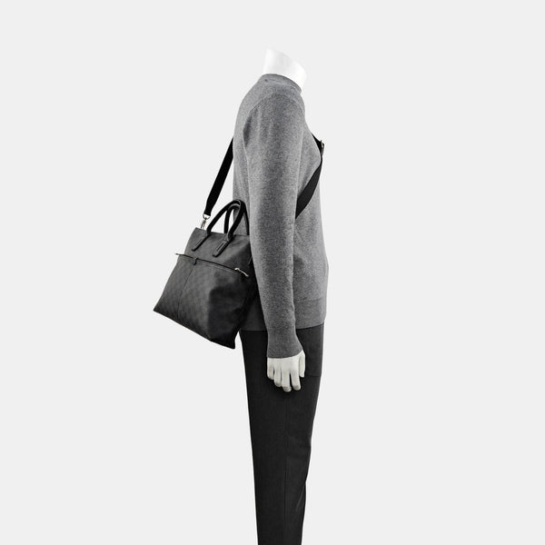 7 DAYS A WEEK Damier Graphite Coated Canvas Gray