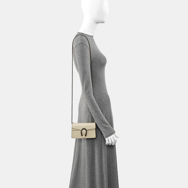 Authenticated pre-owned Dionysus Super Mini Calfskin Beige - Shoulder Bag at Looply