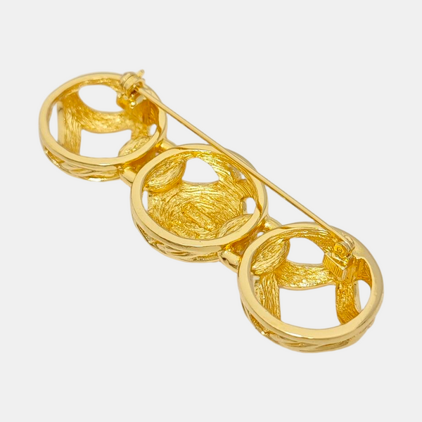 Metal Gold Brooch