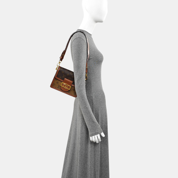DAUPHINE Mini Monogram Coated Canvas Brown