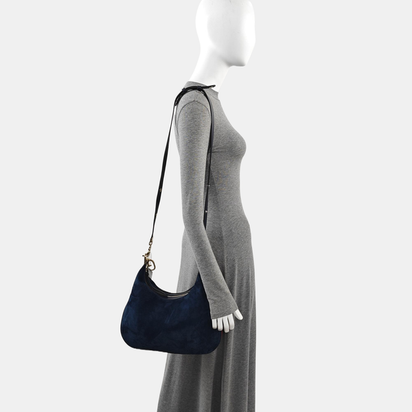 Suede Shoulder Bag Blue