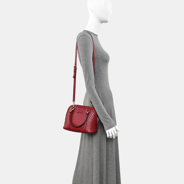 Microguccissima Monogram Calfskin Red