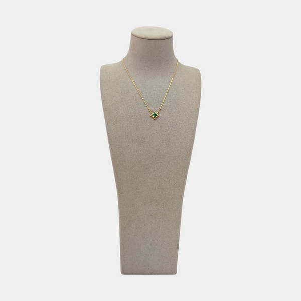 IDYLLE BLOSSOM 18k Gold Green Necklace