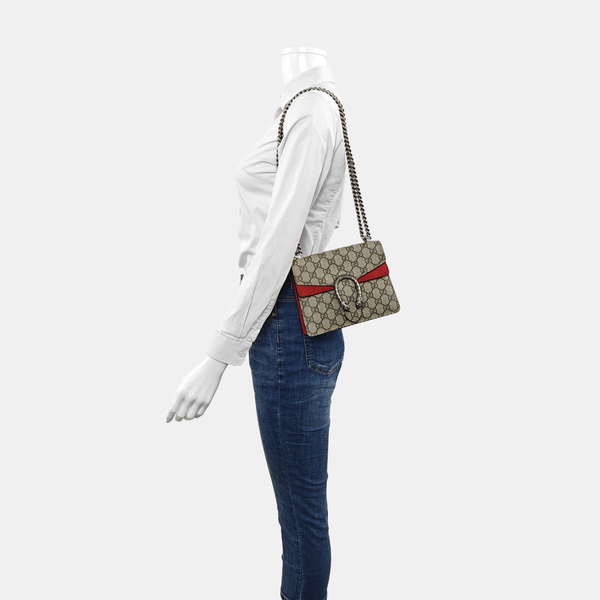 Dionysus Mini Monogram Coated Canvas Beige