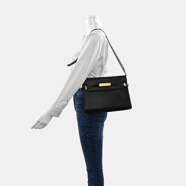 MANHATTAN Medium Calfskin Black