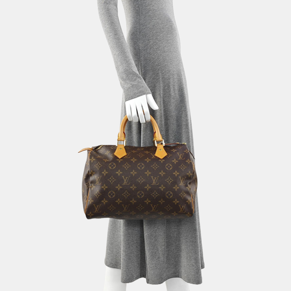 SPEEDY 30 Monogram Coated Canvas Brown