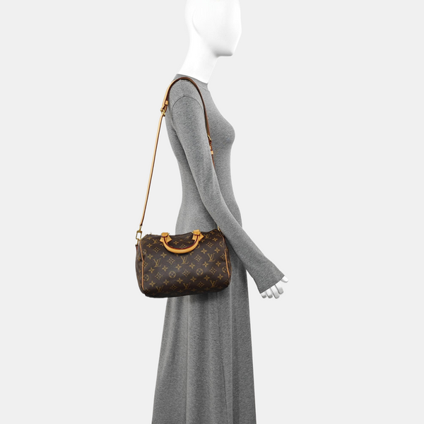 SPEEDY 25 Monogram Coated Canvas Brown