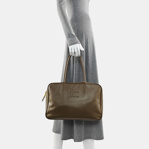 Beau Large Calfskin Gray