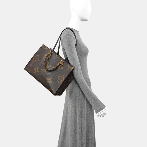 ONTHEGO MM Monogram Coated Canvas Brown