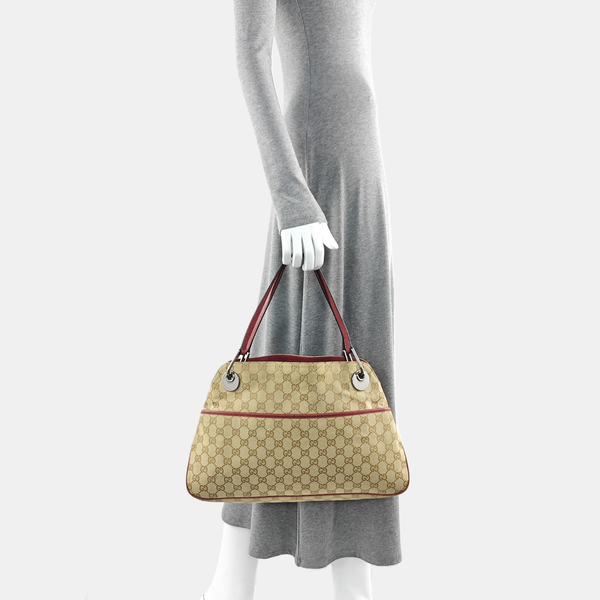 Monogram Canvas Top Handle Bag Brown