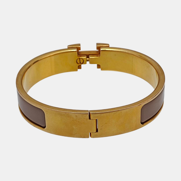 Clic H Metal Gray Bangle