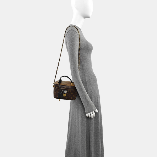 Vanity Chain Pouch Monogram Coated Canvas Brown