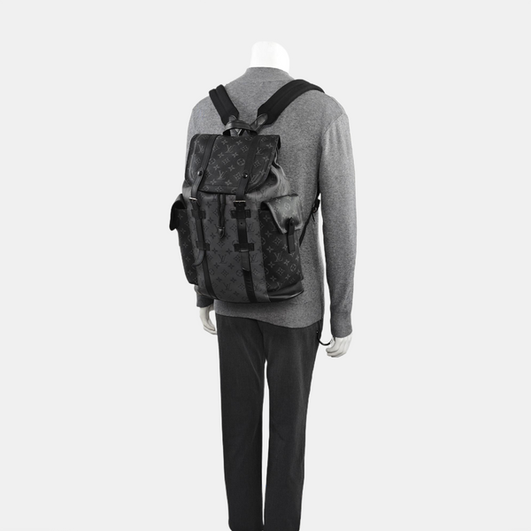 CHRISTOPHER Monogram Coated Canvas Gray