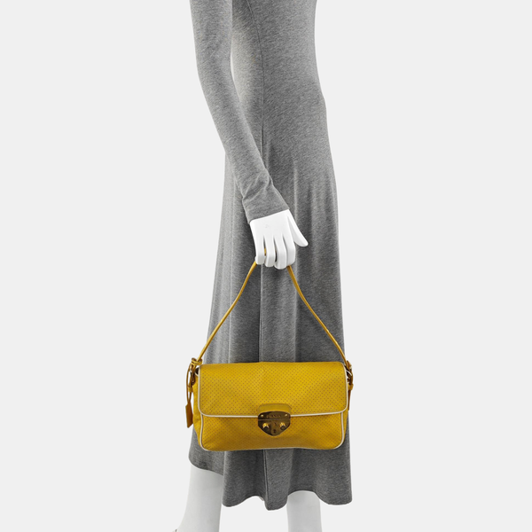 Calfskin Shoulder Bag Yellow