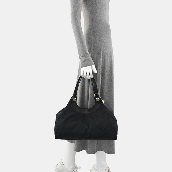 Monogram Canvas Top Handle Bag Black
