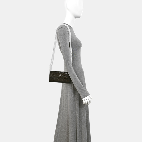 Patent Leather Shoulder Bag Green