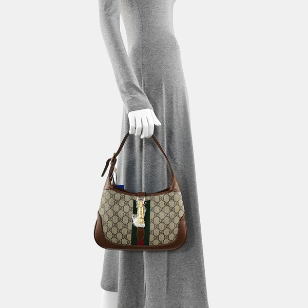 Jackie 1961 Small Monogram Coated Canvas Beige