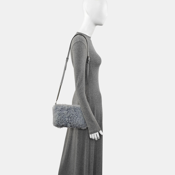Fabric Shoulder Bag Blue