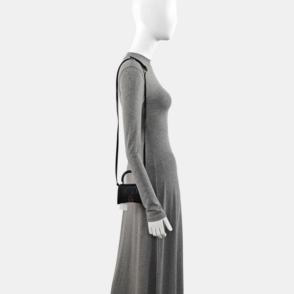 Hourglass Mini Calfskin Black