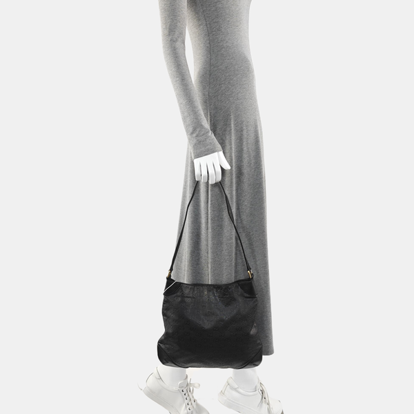 Calfskin Top Handle Bag Black