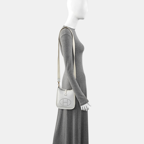 Authenticated pre-owned Evelyne TPM Clemence White - Shoulder Bag at Looply
