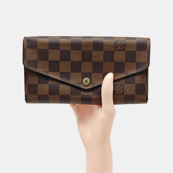 JOSÉPHINE Damier Ebene Coated Canvas Brown Wallet