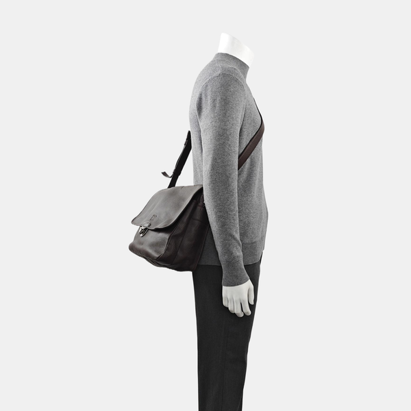 Calfskin Shoulder Bag Brown