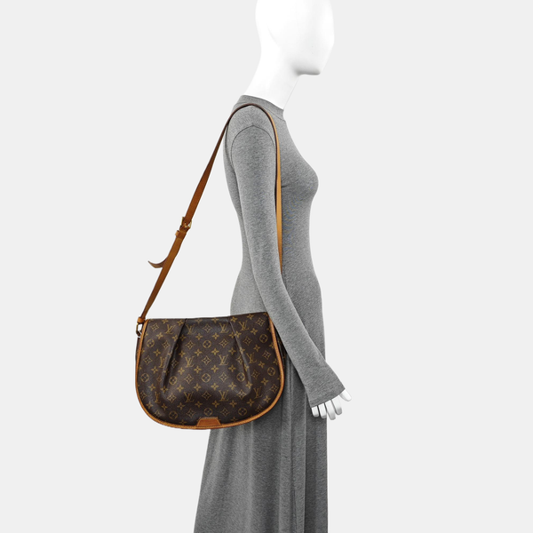 MENILMONTANT MM Monogram Coated Canvas Brown