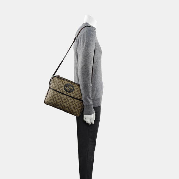 Monogram Coated Canvas Shoulder Bag Beige