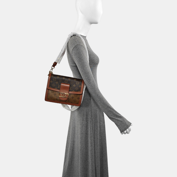 DAUPHINE MM Monogram Coated Canvas Brown