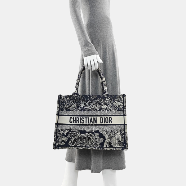 Book Tote Medium Fabric Blue