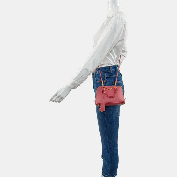 Promenade Mini Saffiano Calfskin Red