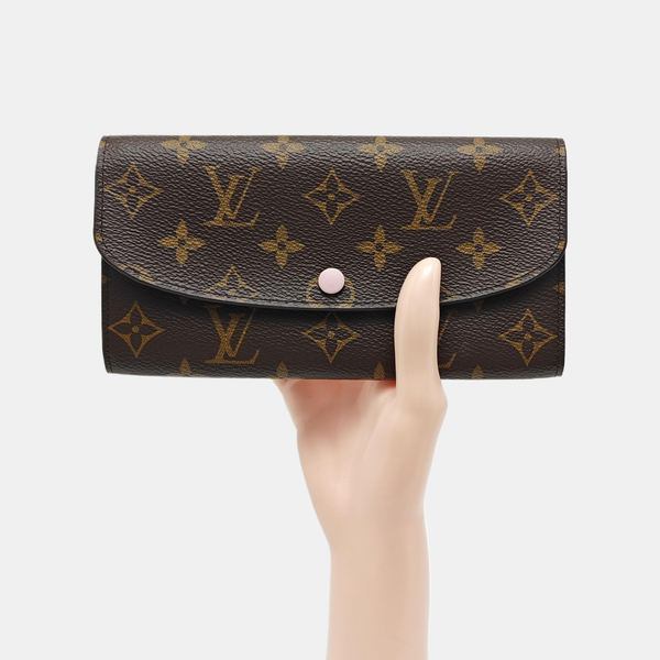 EMILIE Monogram Coated Canvas Brown Wallet