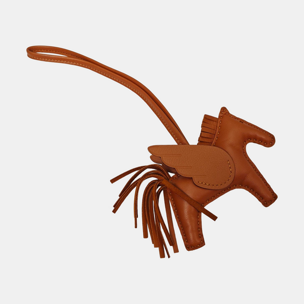 Leather Bag Charm Brown