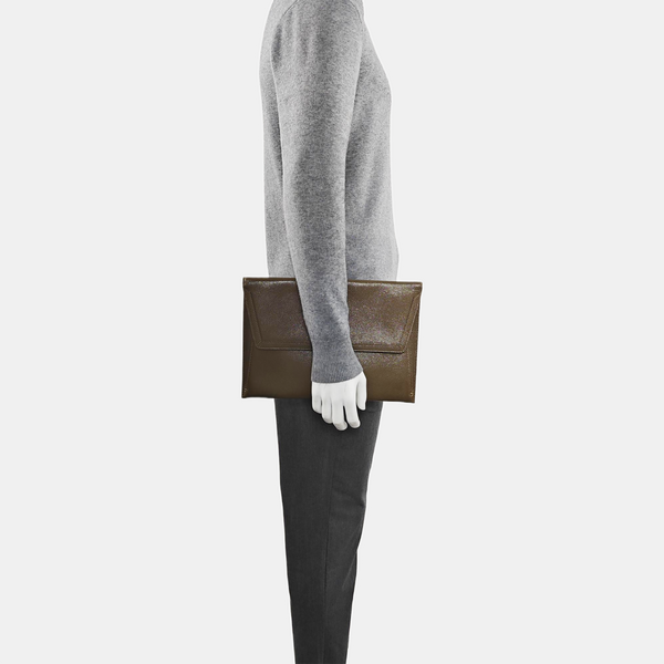 Calfskin Clutch Brown
