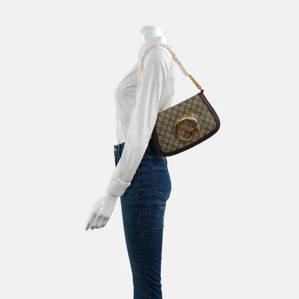 Blondie Small Monogram Coated Canvas Brown