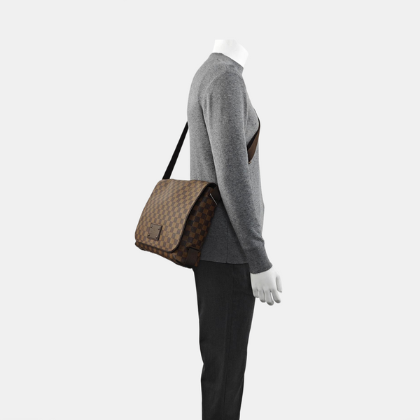 BROOKLYN Damier Ebene Coated Canvas Brown