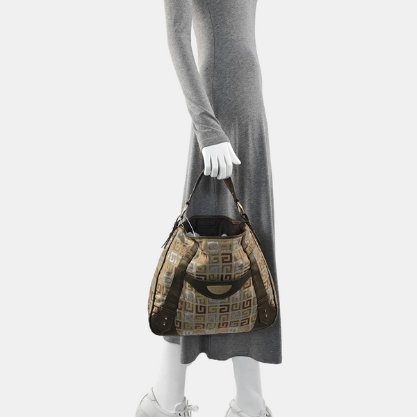 Fabric Top Handle Bag Multicolor