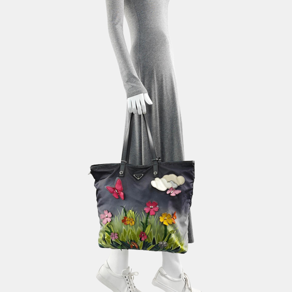 Nylon Top Handle Bag Multicolor