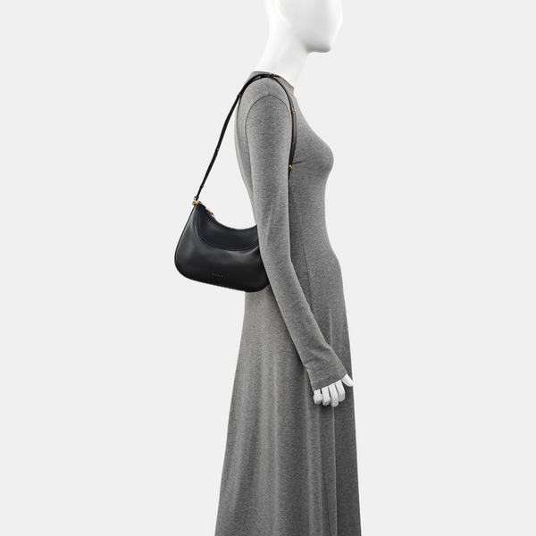 Leather Shoulder Bag Black