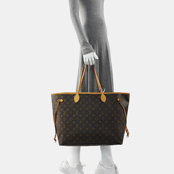 NEVERFULL GM Monogram Coated Canvas Brown
