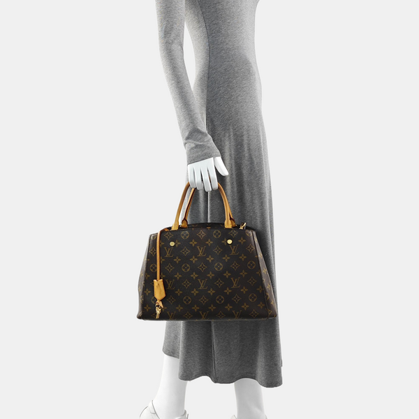 MONTAIGNE Monogram Coated Canvas Brown
