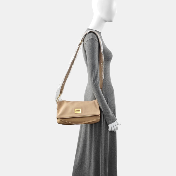 Calfskin Shoulder Bag Beige